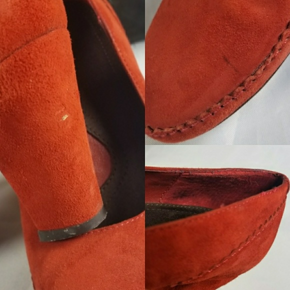 What's what red suede 2" heels. - Picture 5 of 8